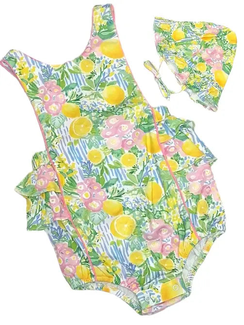 Positano Collection Baby Girl Sun Bubble and Sun Hat - Little Threads Inc. Children's Clothing