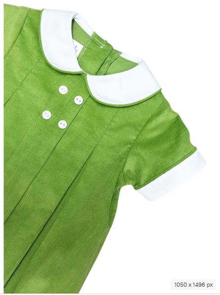 Baby Boy's Green "Josh" Corduroy Bubble