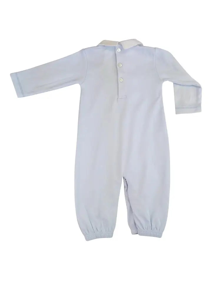 Baby Boy's Blue Cars Hand Smocked Converter - Little Threads Inc. Children's Clothing