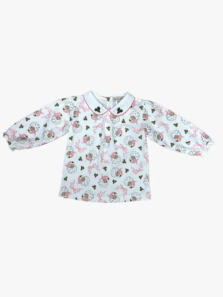 Santa girls legging set Pink Santa Collection - Little Threads Inc. Children's Clothing