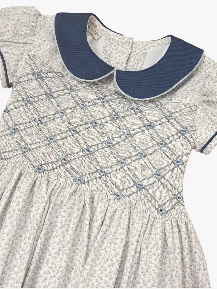 Hand smocked girls dress Christina Collection - Little Threads Inc. Children's Clothing