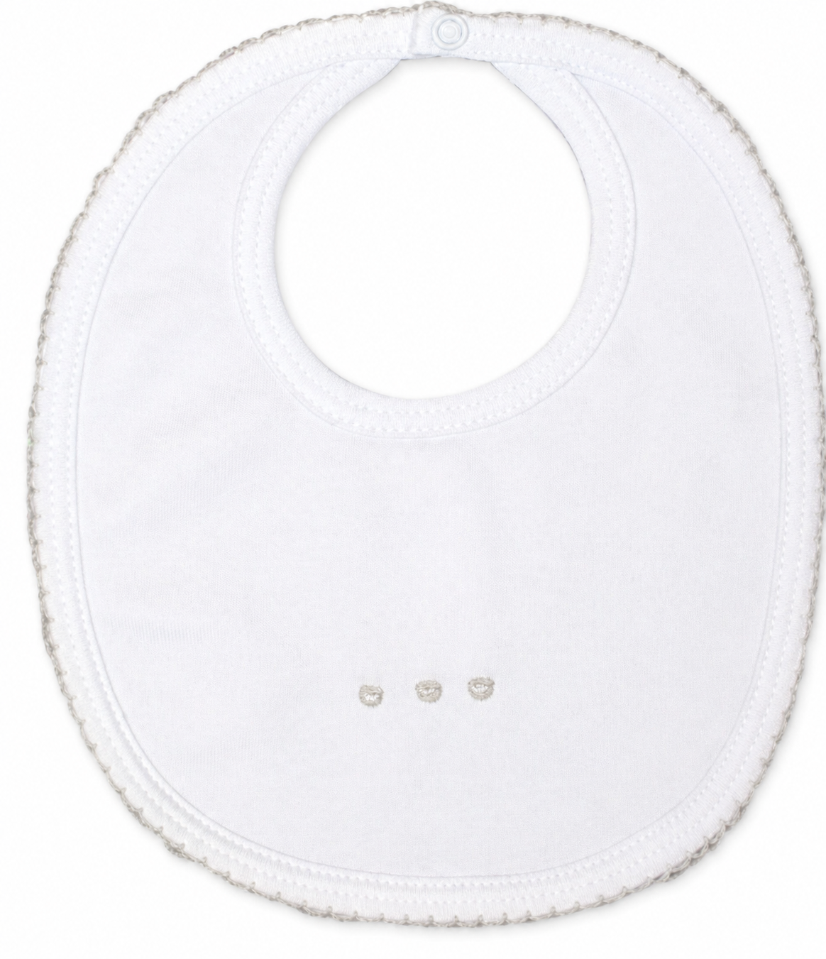 Baby Girl's Ecru Dot Bib