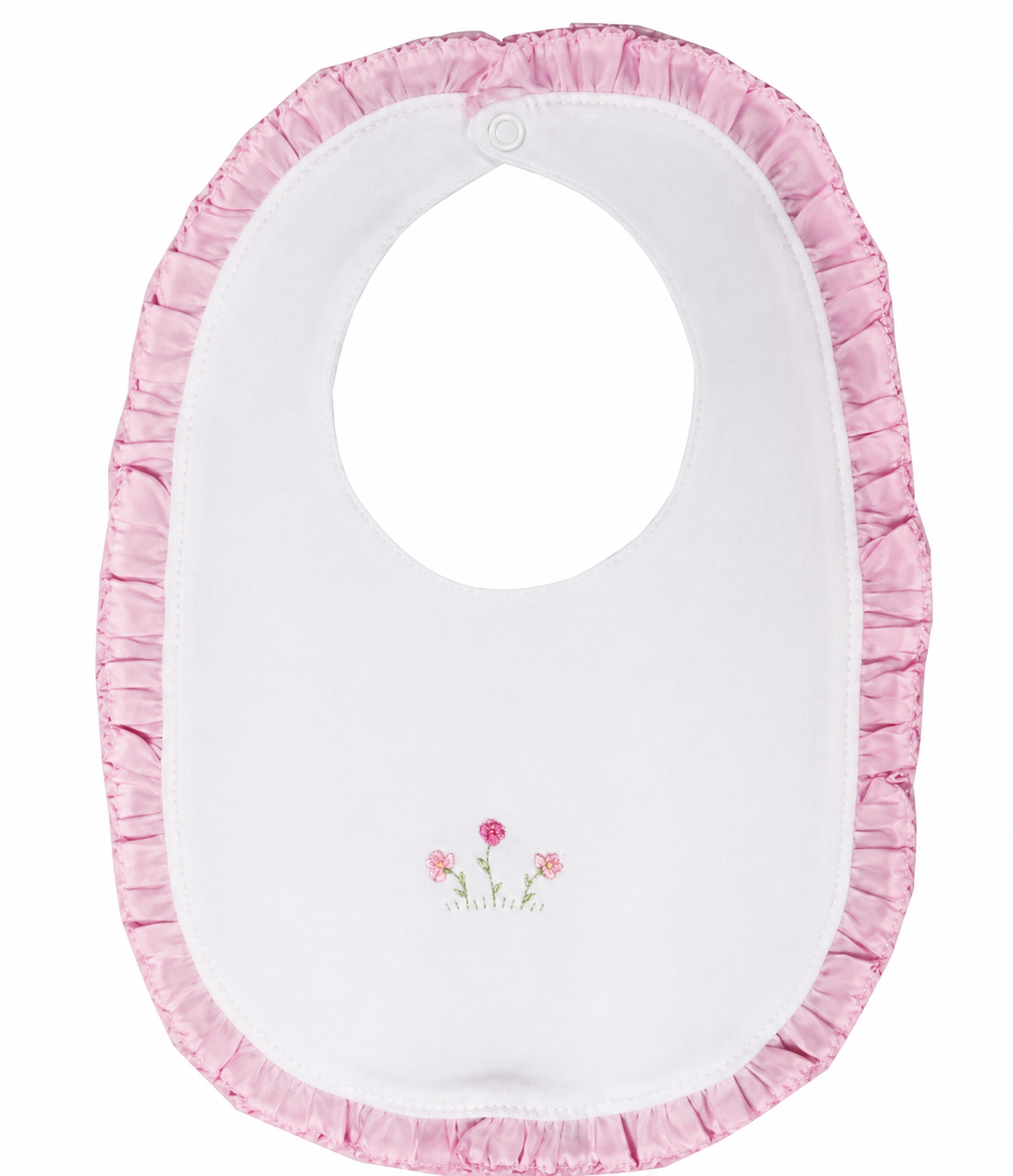 Baby Girl's Pink Ruffle Bib