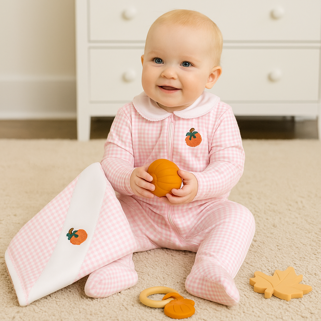 Baby Girl's Fall Pumpkins Collection Blanket - Little Threads Inc. Children's Clothing