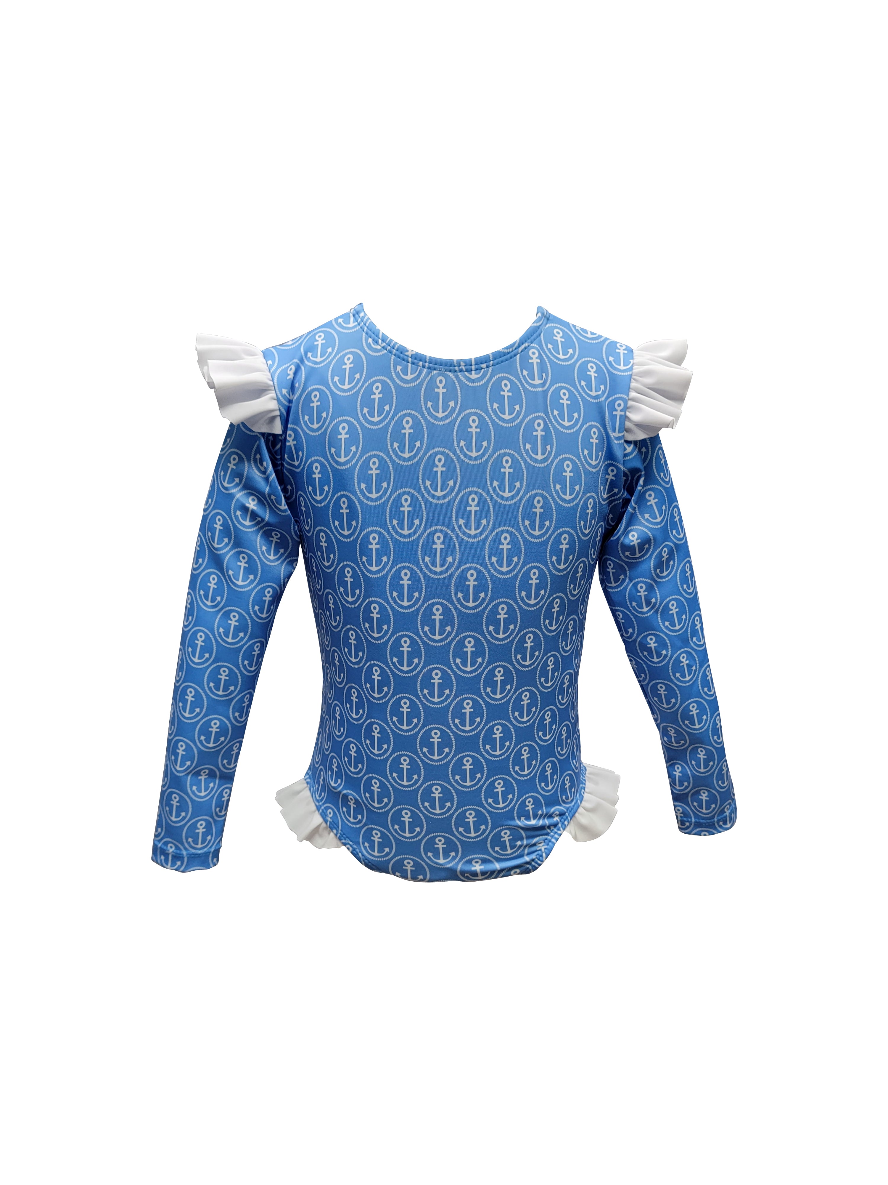 Anchors print Girls Unisuit - Little Threads Inc. Children's Clothing