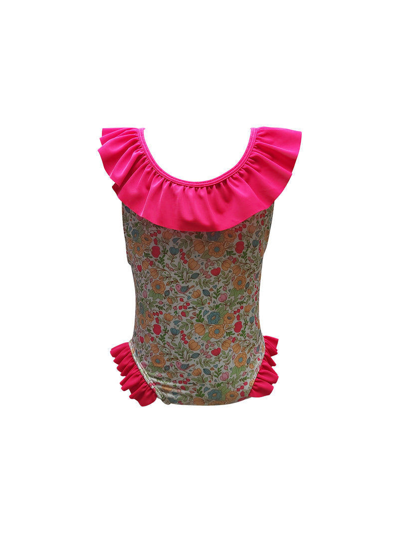 Girl's "Flower" Print Swimsuit - Little Threads Inc. Children's Clothing