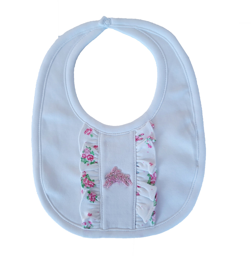 Baby Girl's "Happy Easter" Bunny Print Bib - Little Threads Inc. Children's Clothing