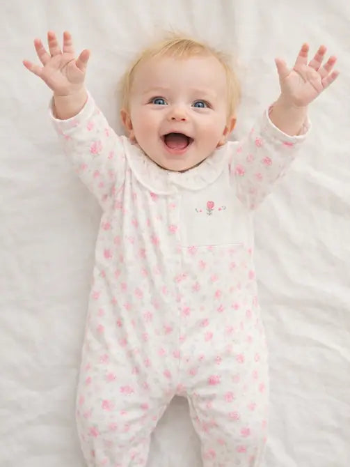 Baby Girl's Pink Floral Converter - Little Threads Inc. Children's Clothing
