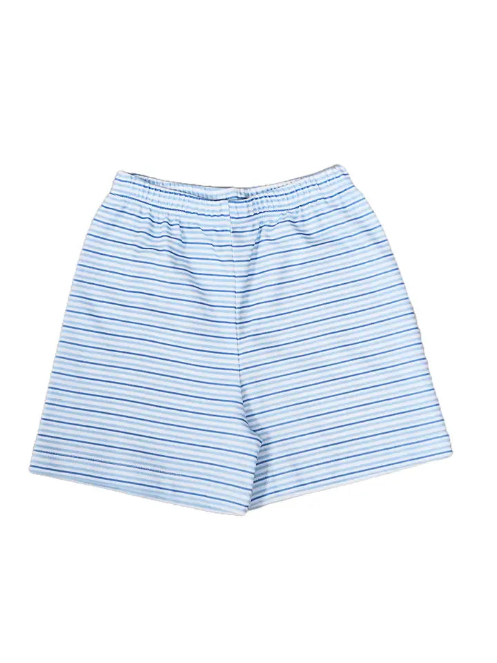 Blue Spring Flowers Boy's 2 Pc Short Set - Little Threads Inc. Children's Clothing