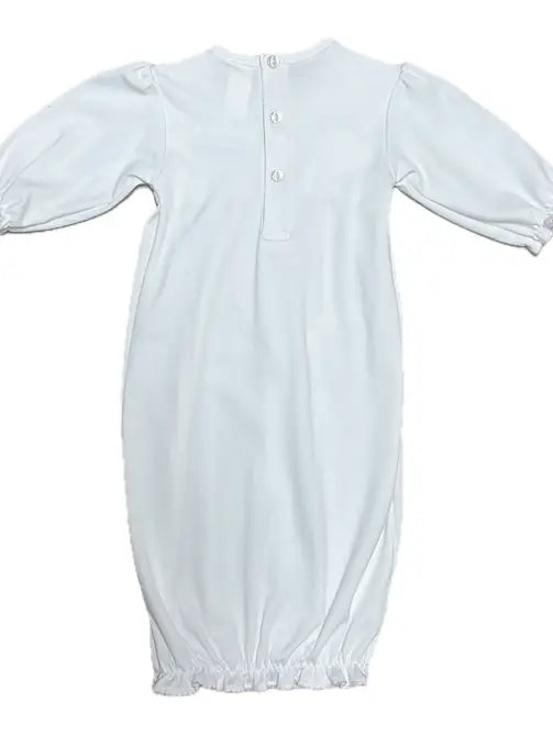 Hand Smocked Gown 100% Pima Celine & Tom Collection - Little Threads Inc. Children's Clothing