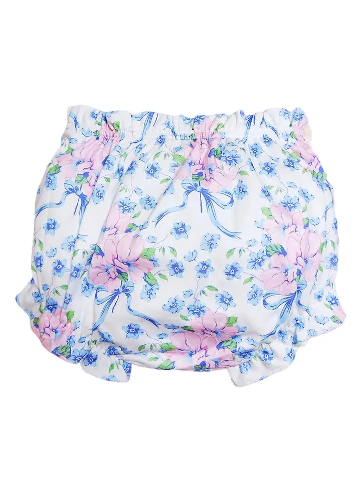 Blue Spring Flowers Baby Girl's Diaper Set - Little Threads Inc. Children's Clothing