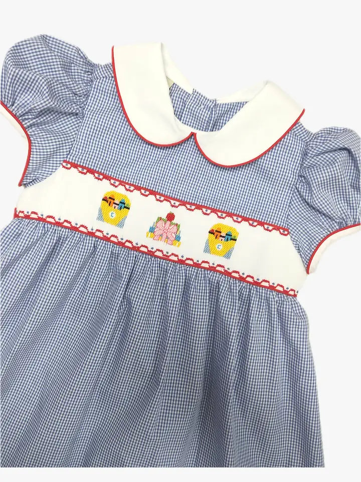 Back to School Smocked dress - Little Threads Inc. Children's Clothing