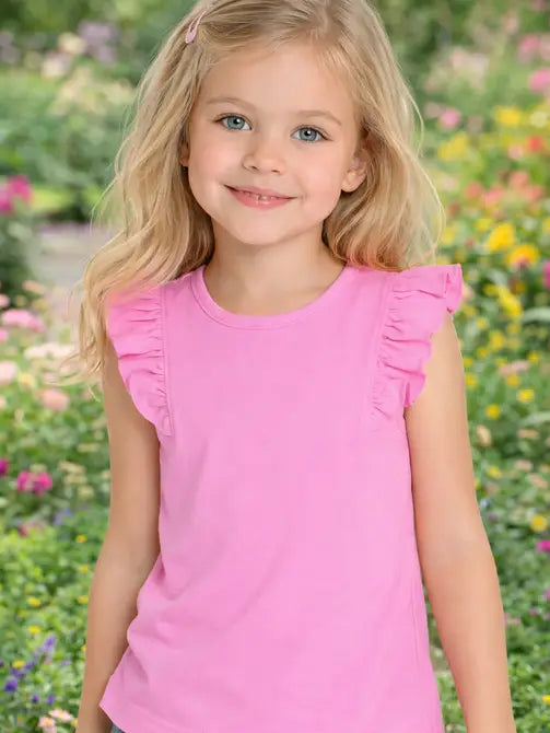 Positano Collection Fuchsia Pima Top - Little Threads Inc. Children's Clothing