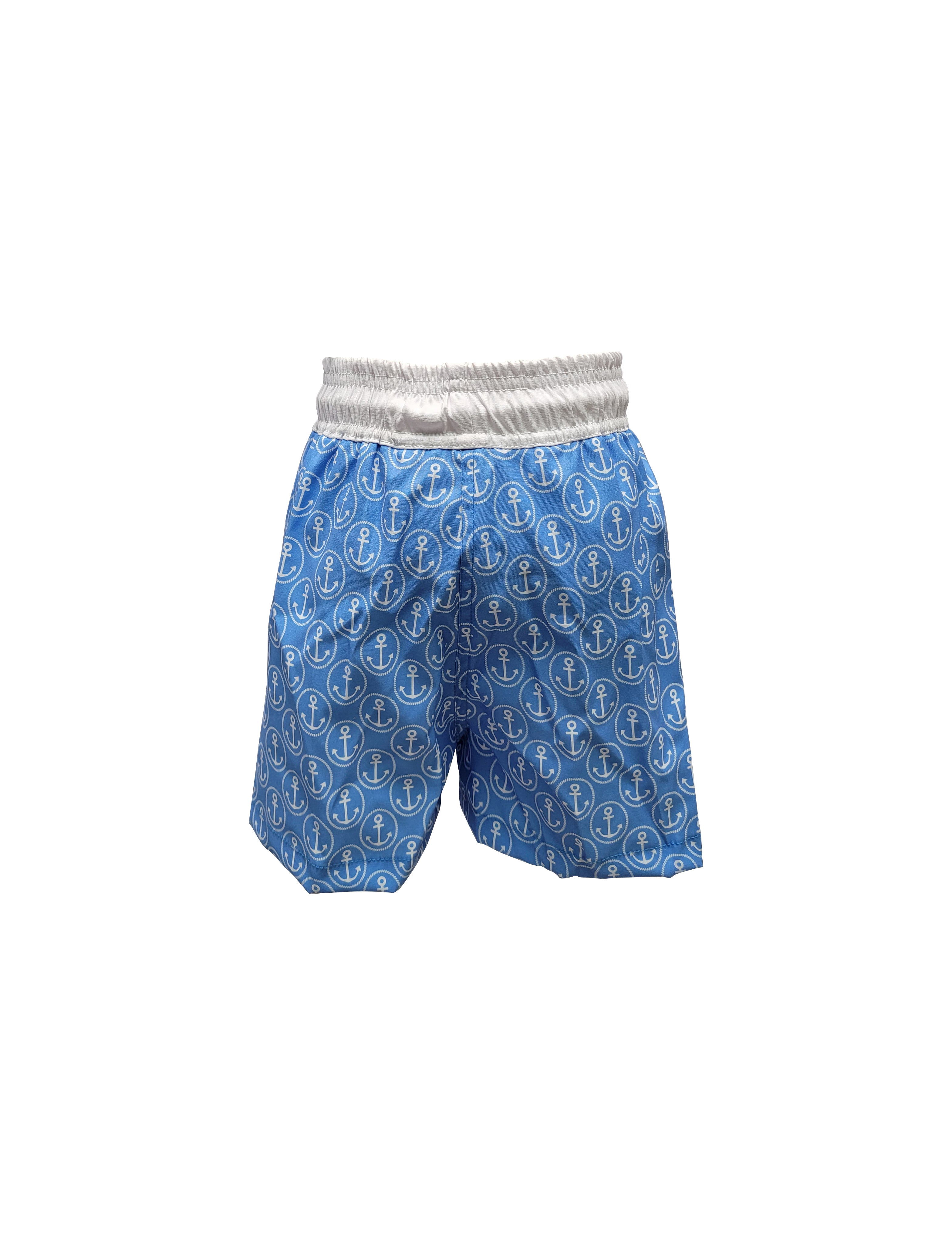 Boy's "Anchor Print" Swim Trunks - Little Threads Inc. Children's Clothing
