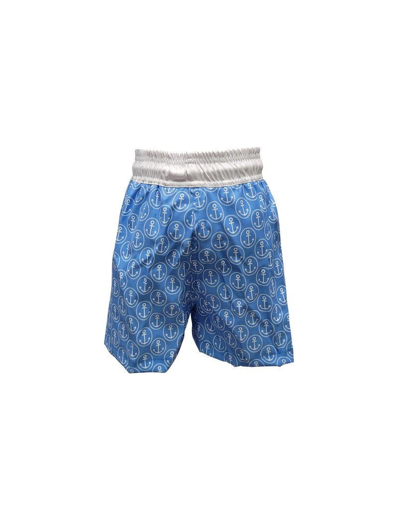 Boy's "Anchor Print" Swim Trunks - Little Threads Inc. Children's Clothing