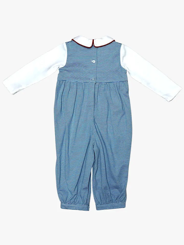 Baby boy applique longall Construction Collection