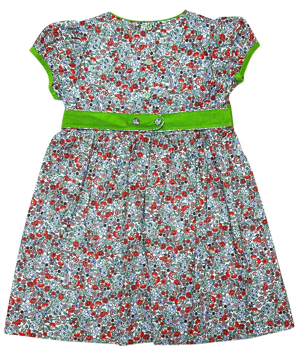 Janelle Floral Cotton Classic Girl's Dress - Little Threads Inc. Children's Clothing