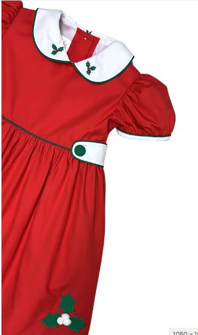 Girls Christmas Hollies Dress