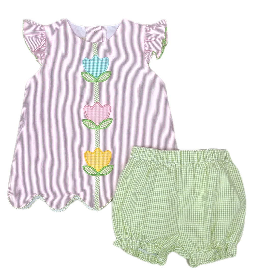 Easter Bunnies Girl Diaper Set - Little Threads Inc. Children's Clothing
