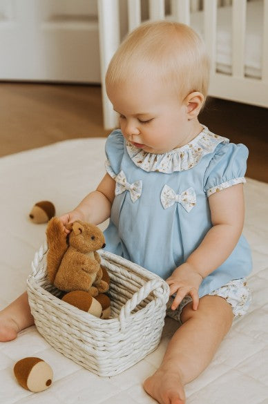 Baby Girl's Acorn Print Corduroy Diaper Set - Little Threads Inc. Children's Clothing
