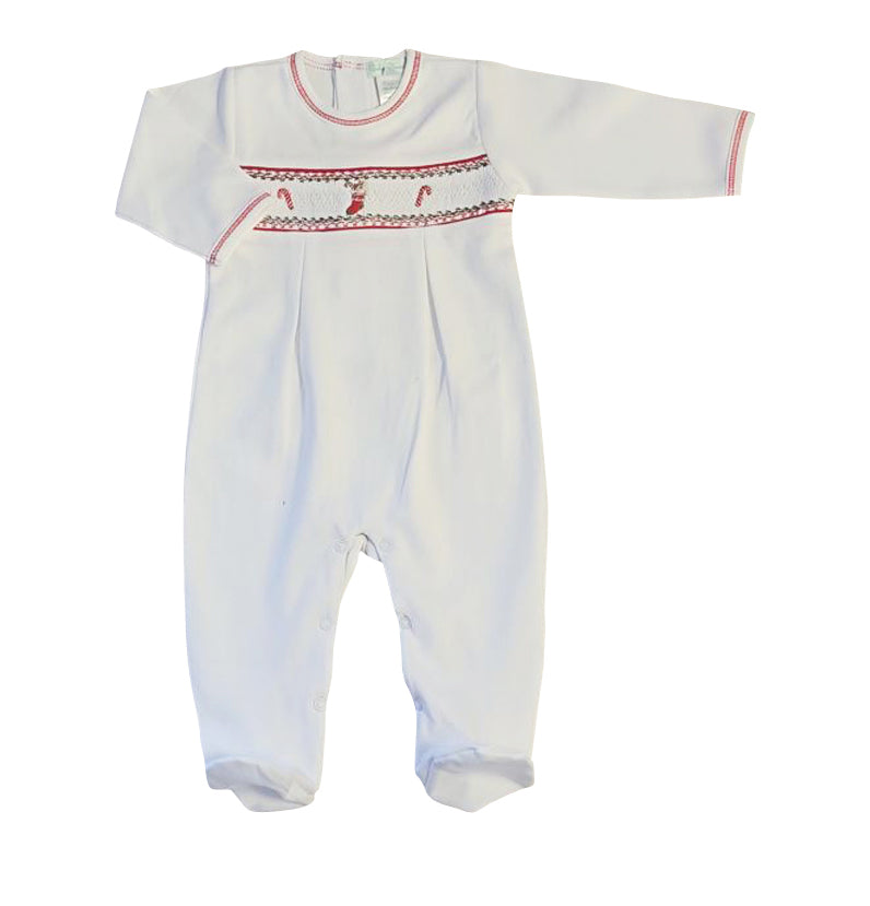 Boy's Christmas Stockings Pima Cotton Baby Footie pajama - Little Threads Inc. Children's Clothing