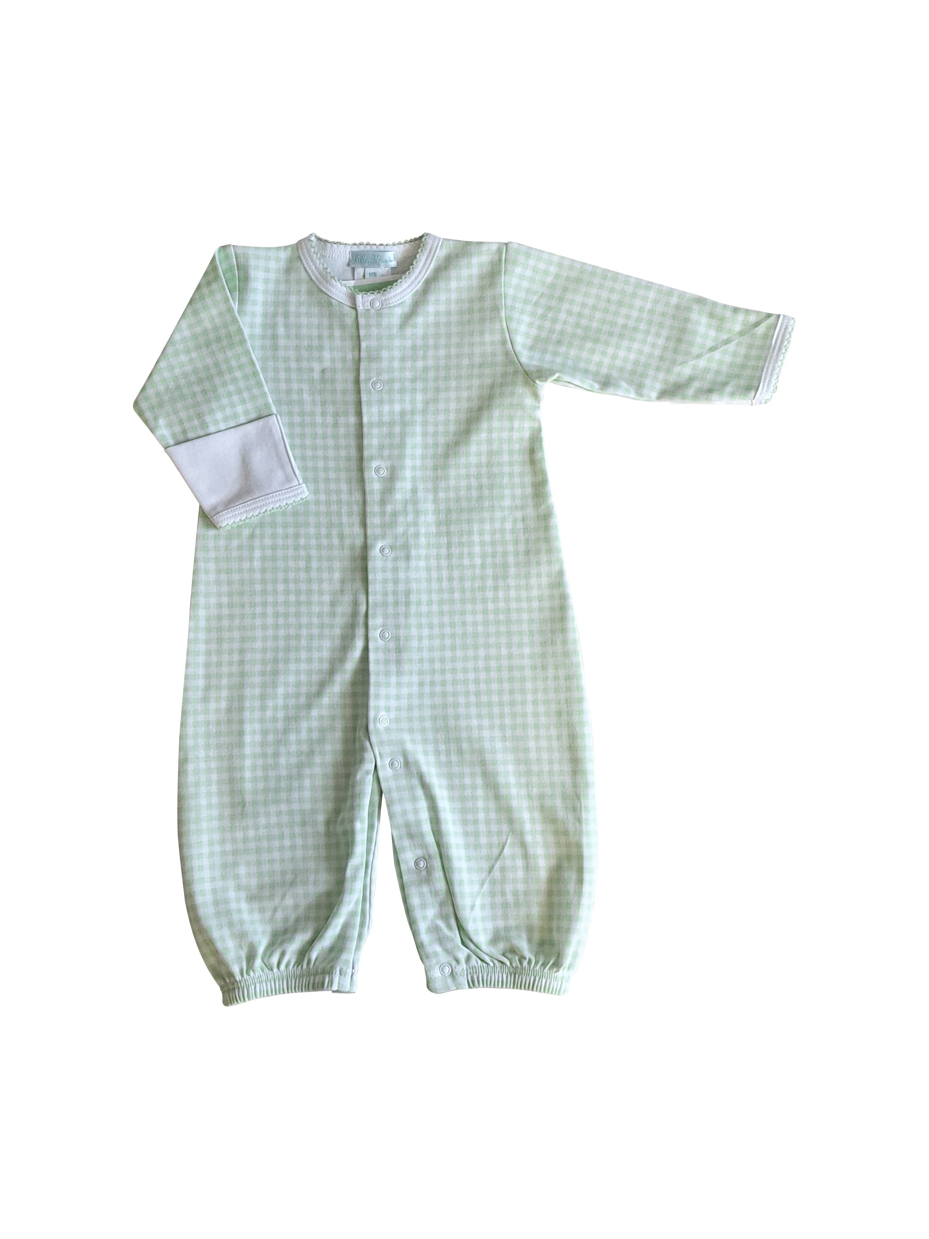Mint Pima Cotton Baby Take me Home converter gown - Unisex - Little Threads Inc. Children's Clothing