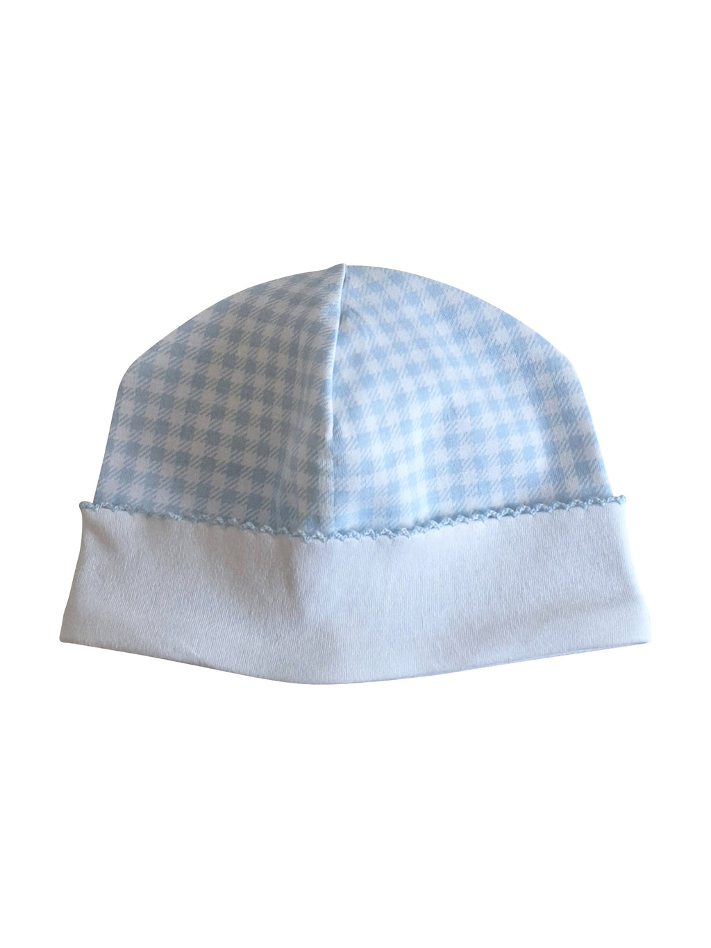 Baby Boy's "Blue Checks" Pima Cotton Hat - Little Threads Inc. Children's Clothing