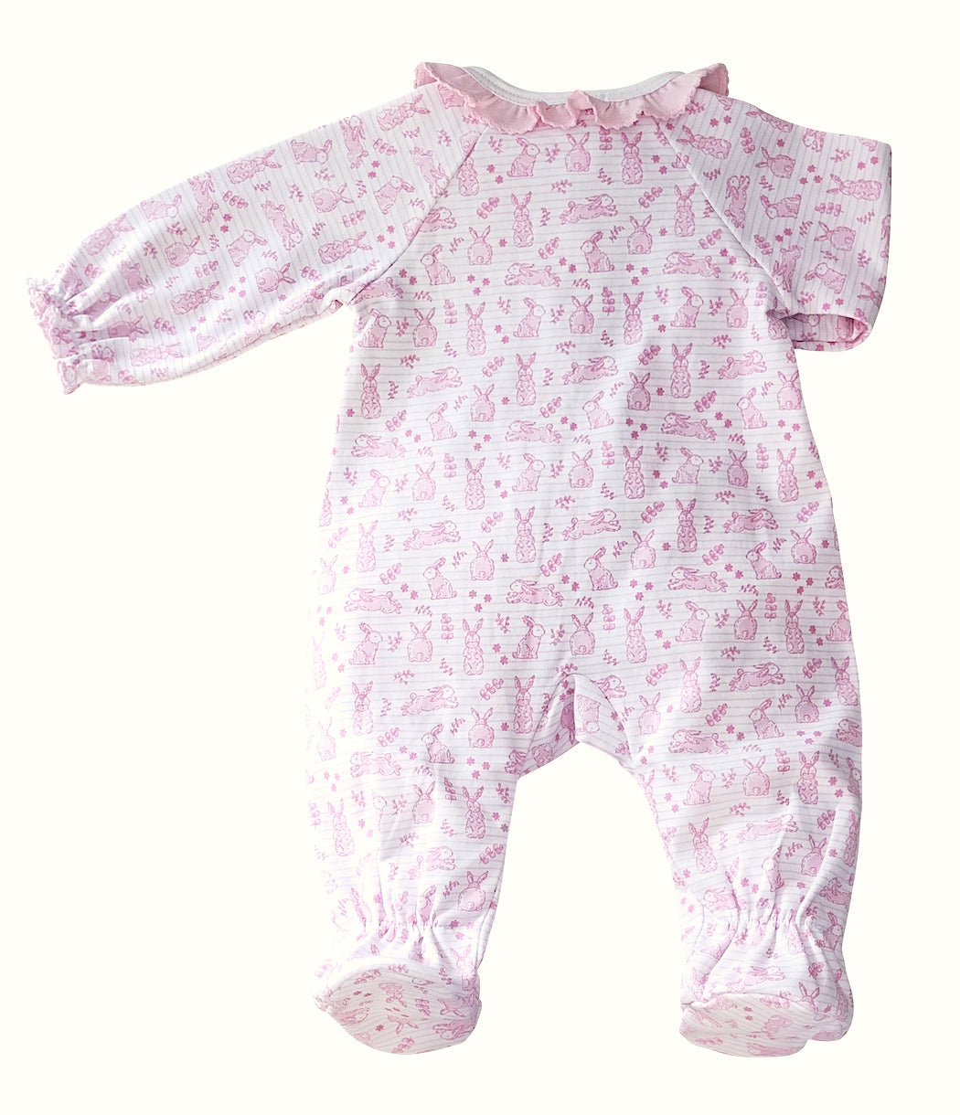 Baby Girl Easter Bunnies Footie - Little Threads Inc. Children's Clothing