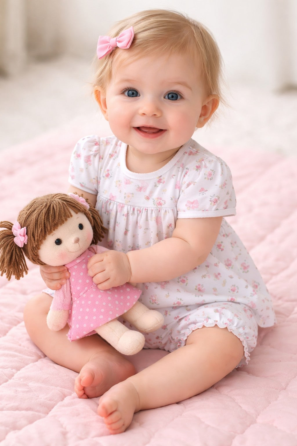 Bows & Flowers Baby girl's Dress - Little Threads Inc. Children's Clothing