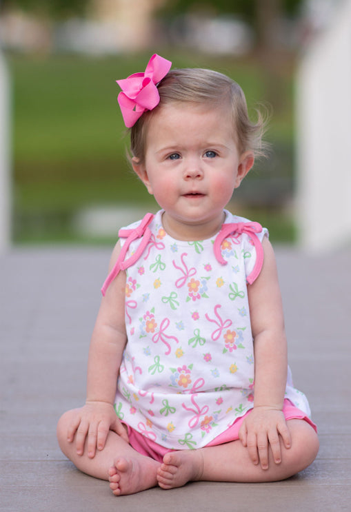 Bows and Flowers Baby Girl Popover Pima Cotton - Little Threads Inc. Children's Clothing