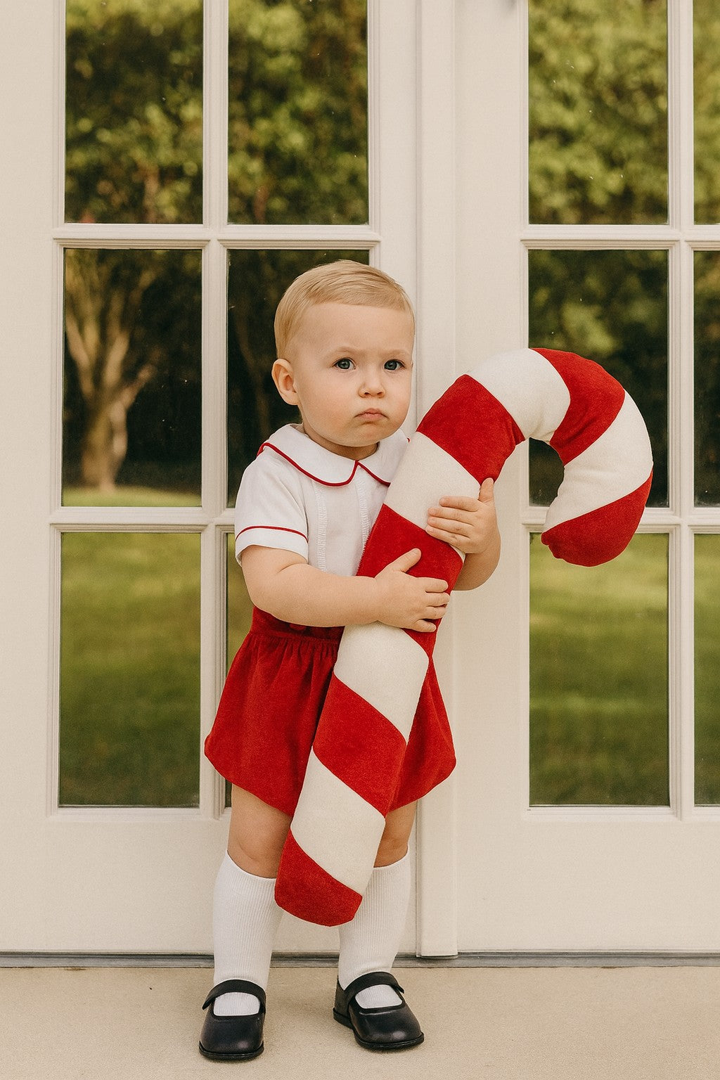 Baby Boy's "Red Velvet Christmas" 2 piece Bubble