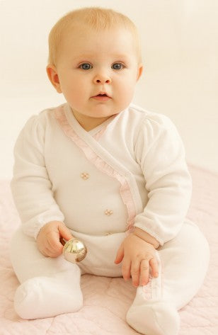 Baby Girl's Brielle Pima Cotton Footie - Little Threads Inc. Children's Clothing