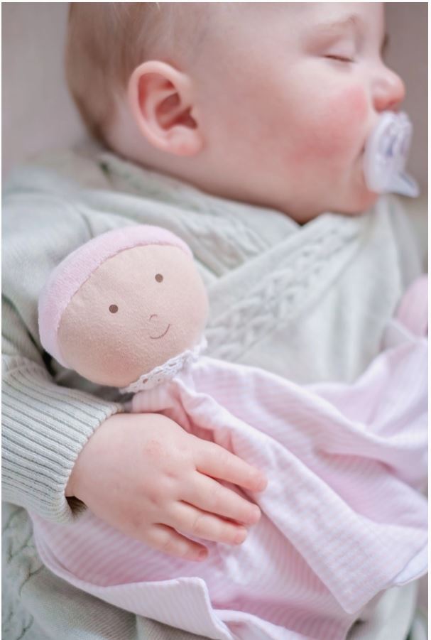 Cherub Baby Comforter with Rubber Teether -Pink - Little Threads Inc. Children's Clothing