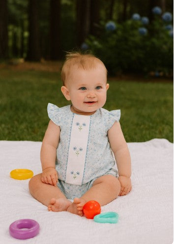 "Carly and Ronnie" Girl's Floral Bloomer Set - Little Threads Inc. Children's Clothing