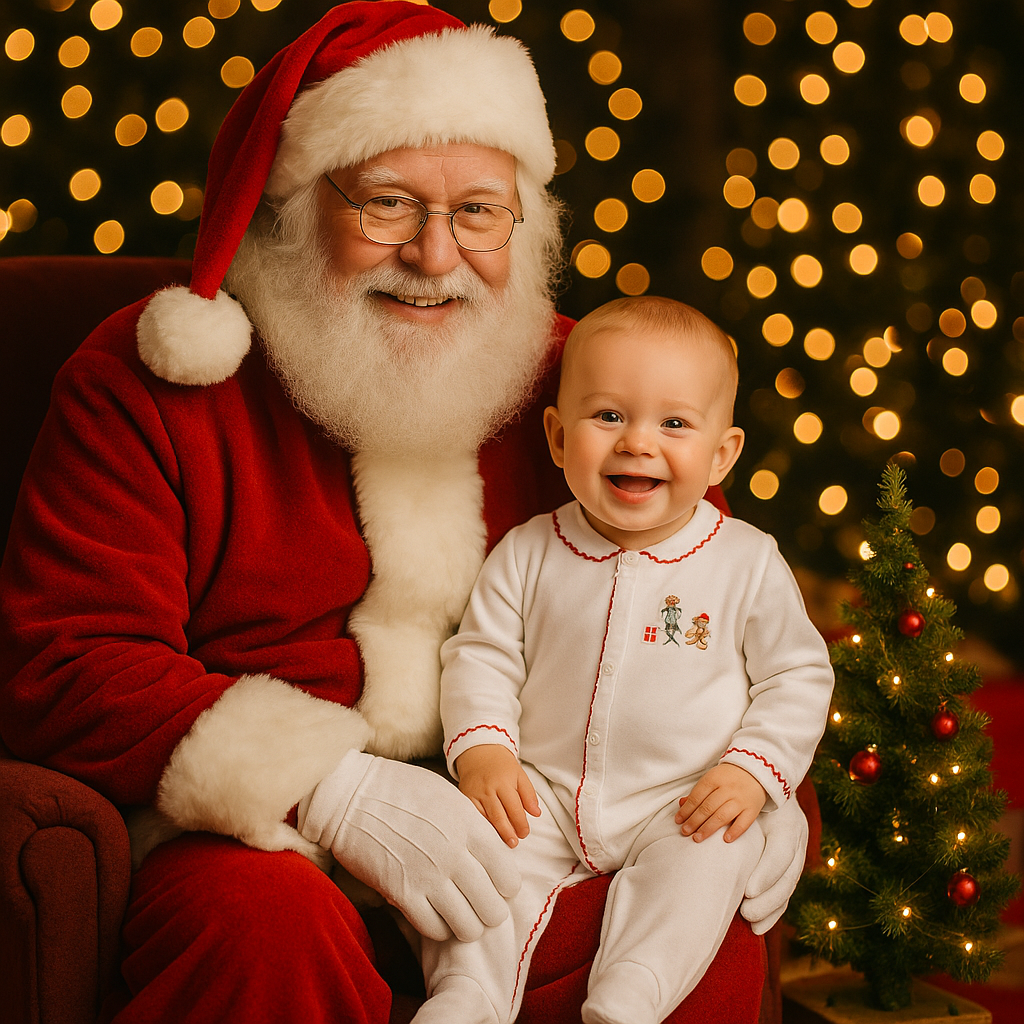 Christmas Bear Baby Girl's Footie - Little Threads Inc. Children's Clothing