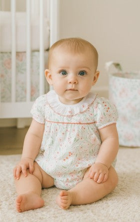 Cherry Blossoms Baby Girl's Bubble - Little Threads Inc. Children's Clothing