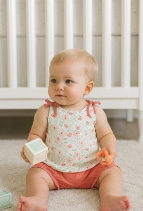 Cherry Blossoms Baby Girl's Bloomer Set - Little Threads Inc. Children's Clothing