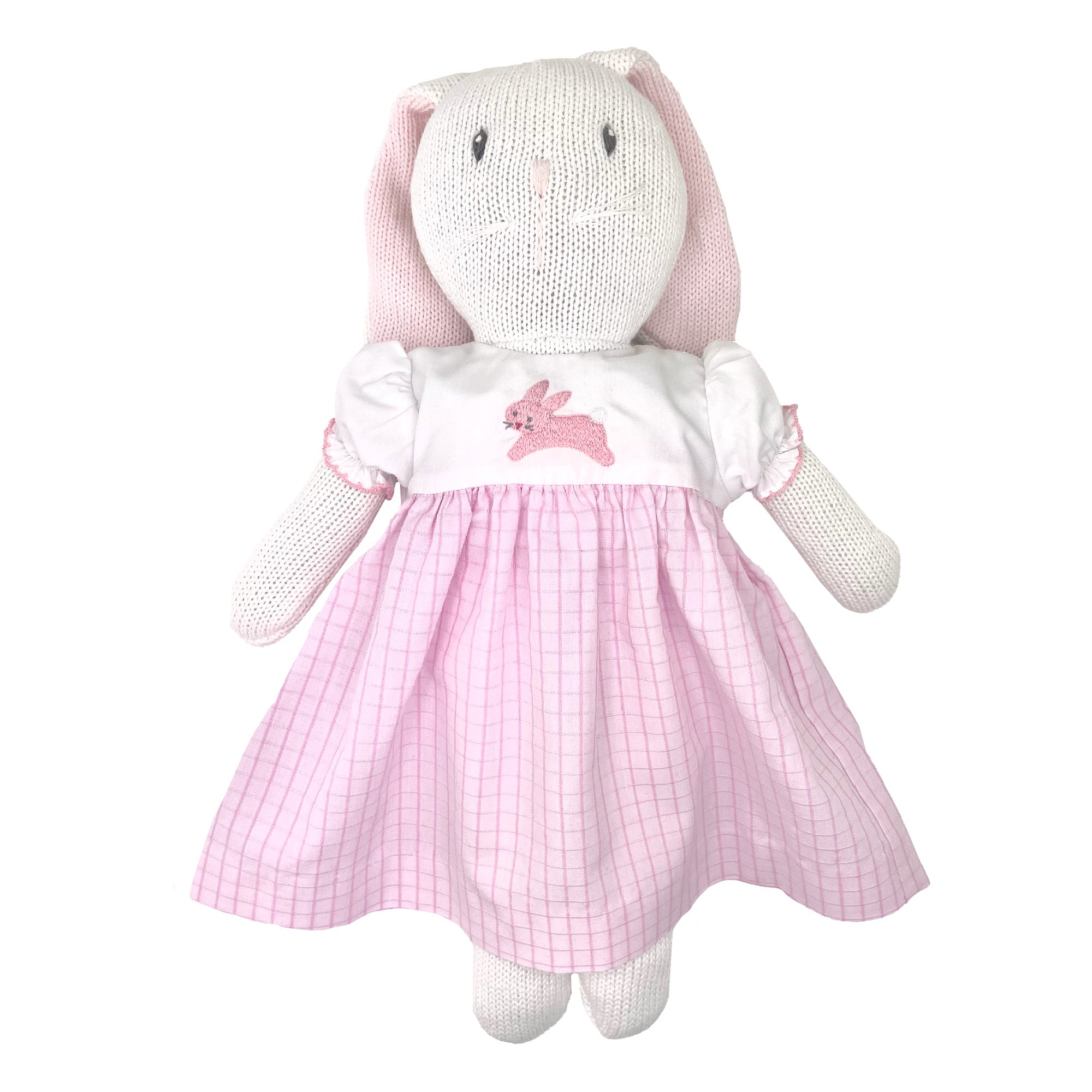 Knit Bunny With Embroidered Dress - Little Threads Inc. Children's Clothing