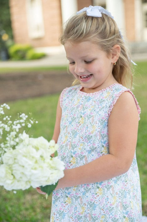 Adrian Floral A line girls dress - Little Threads Inc. Children's Clothing