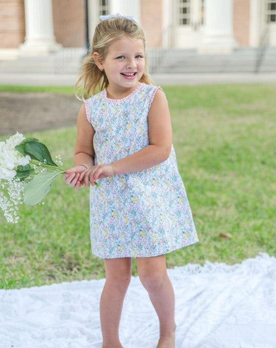 Adrian Floral A line girls dress - Little Threads Inc. Children's Clothing