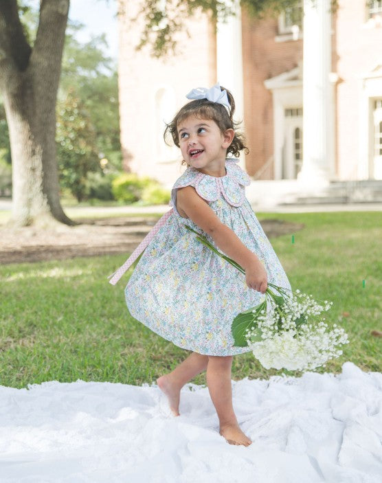 Adrian Petal Floral float sleeveless girls dress - Little Threads Inc. Children's Clothing