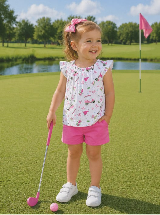 Golf Collection Girl's Short set - Little Threads Inc. Children's Clothing