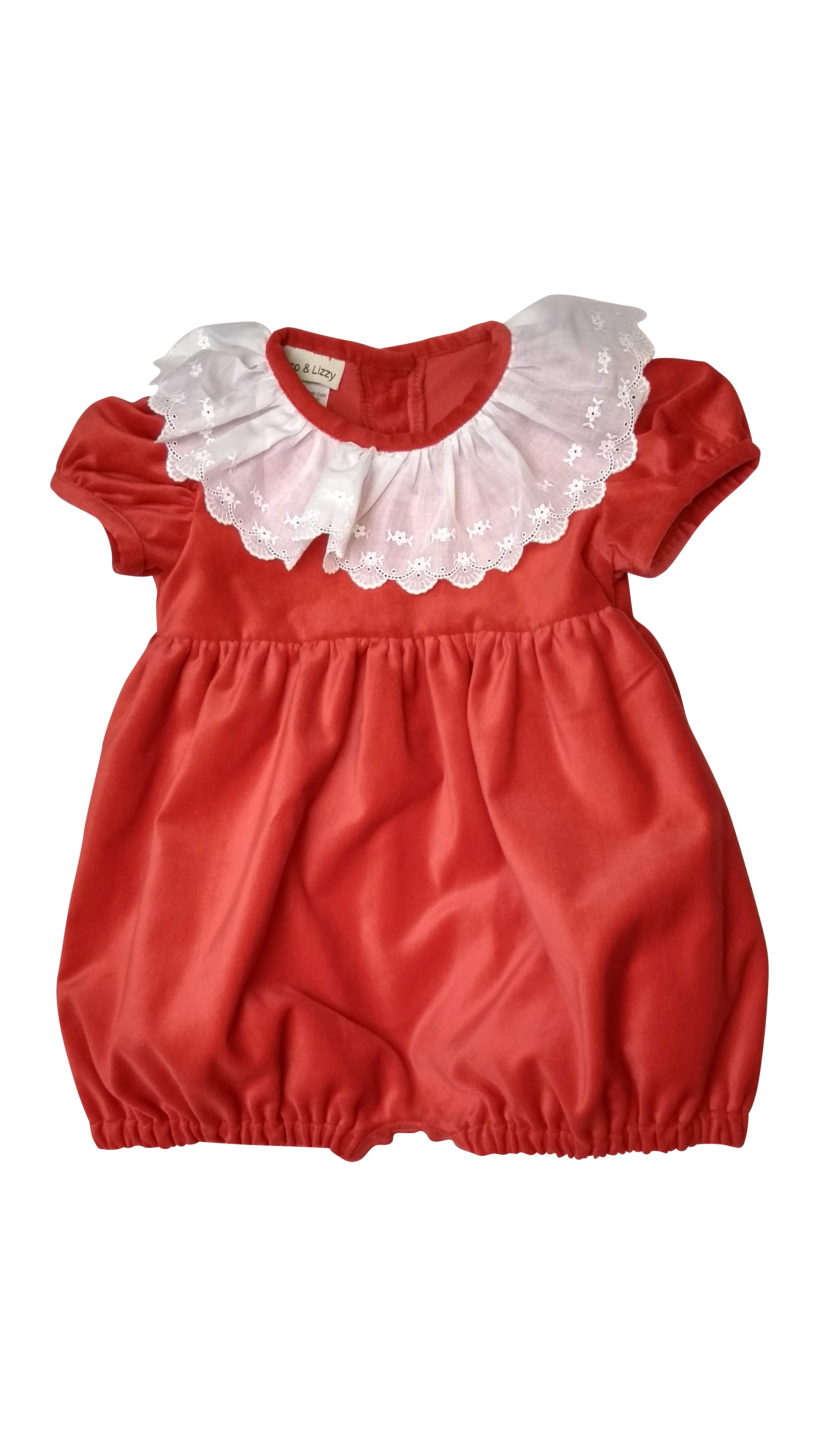 Christmas baby girl Velvet Rompers - Little Threads Inc. Children's Clothing