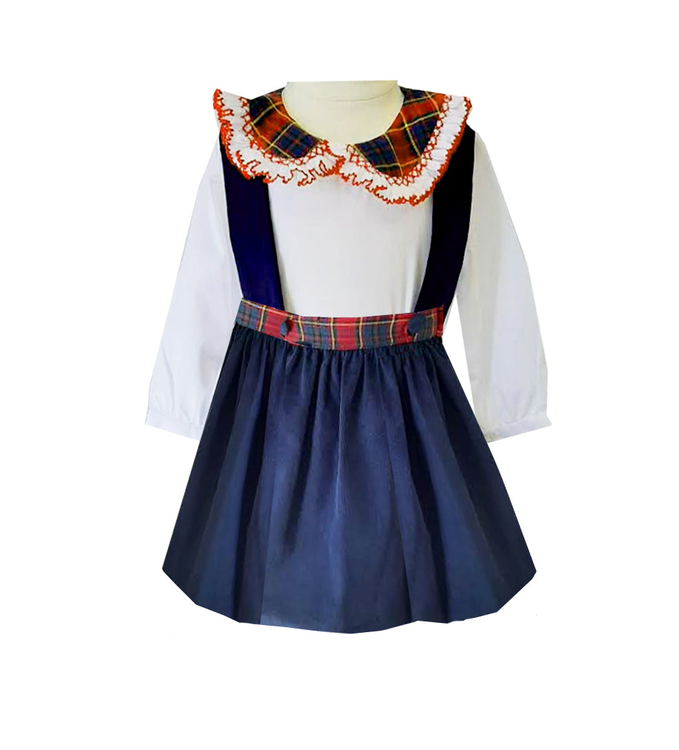 Cambridge Skirt with Straps Set - Little Threads Inc. Children's Clothing