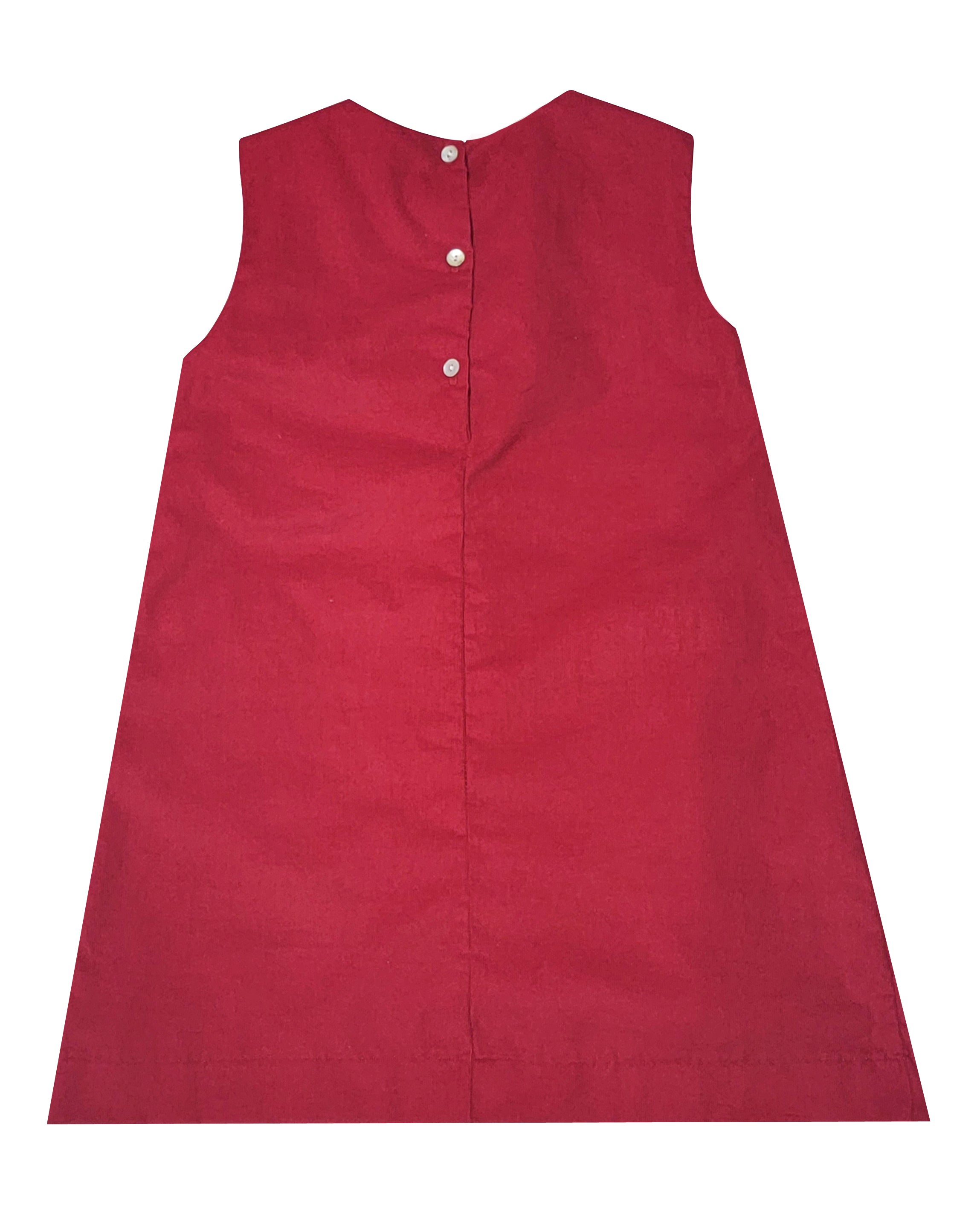 Girl's "Red Christmas" Corduroy Jumper - Little Threads Inc. Children's Clothing