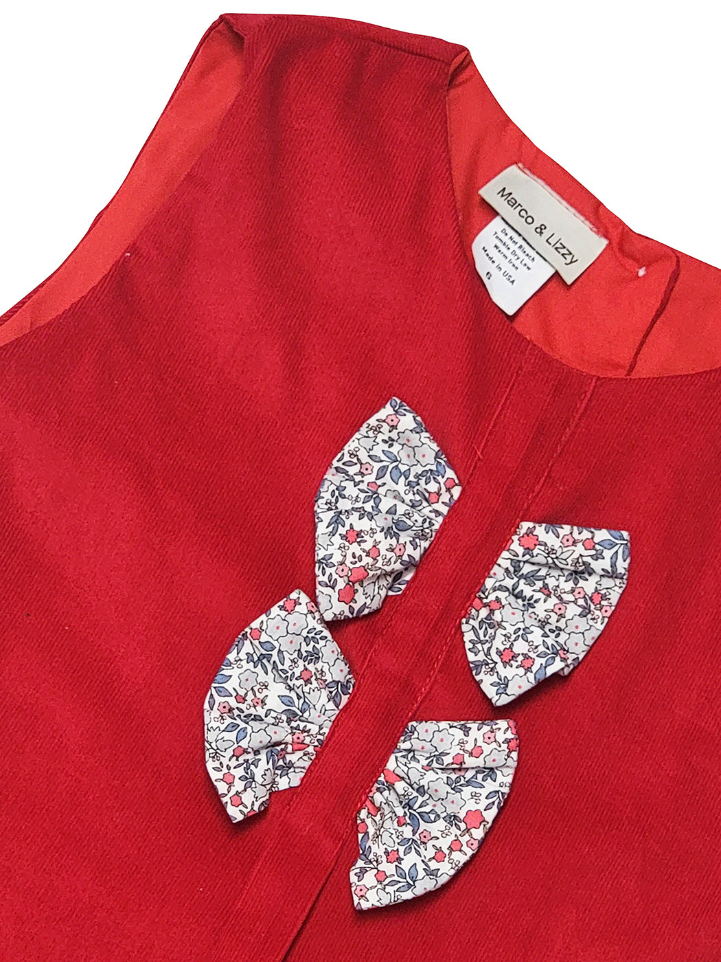 Girl's "Red Christmas" Corduroy Jumper - Little Threads Inc. Children's Clothing