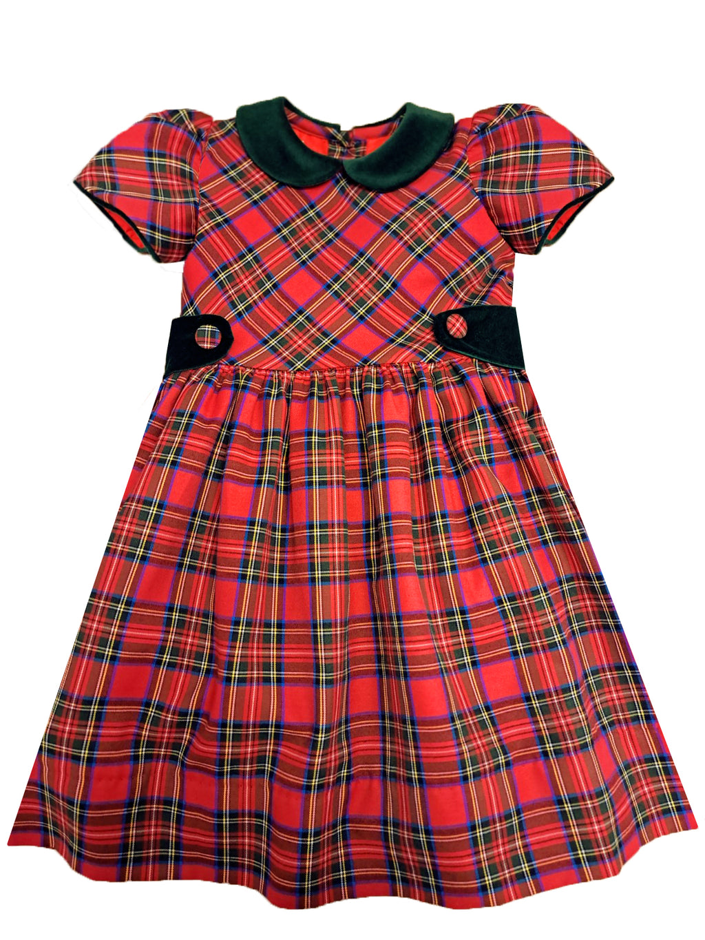 Girl's "Christmas Plaids" Classic Dress - Little Threads Inc. Children's Clothing