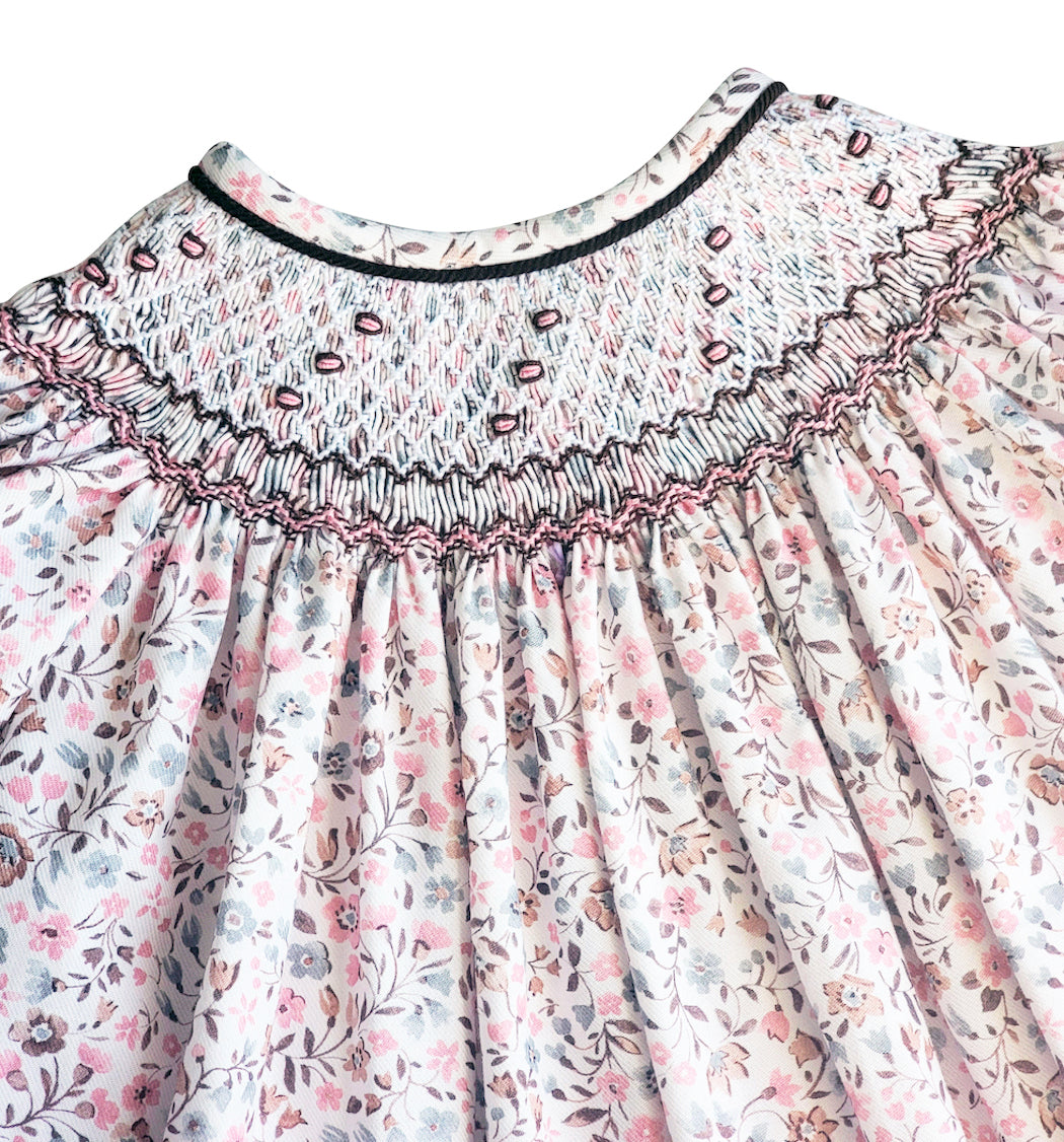 Cary Collection Fall Floral Girl Hand Smocked Bishop - Little Threads Inc. Children's Clothing