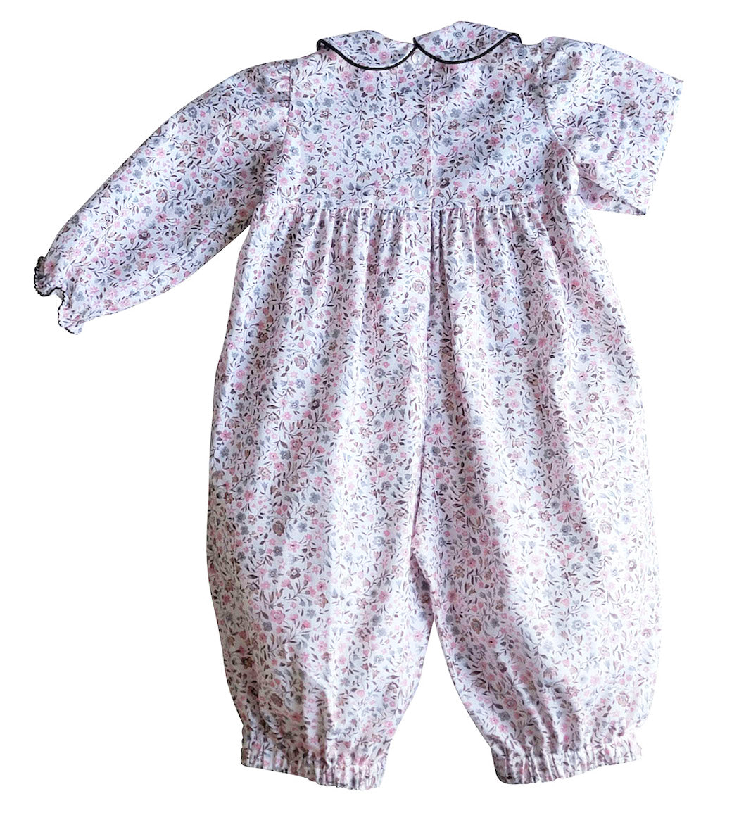 Cary Collection Fall Floral girl Long romper - Little Threads Inc. Children's Clothing