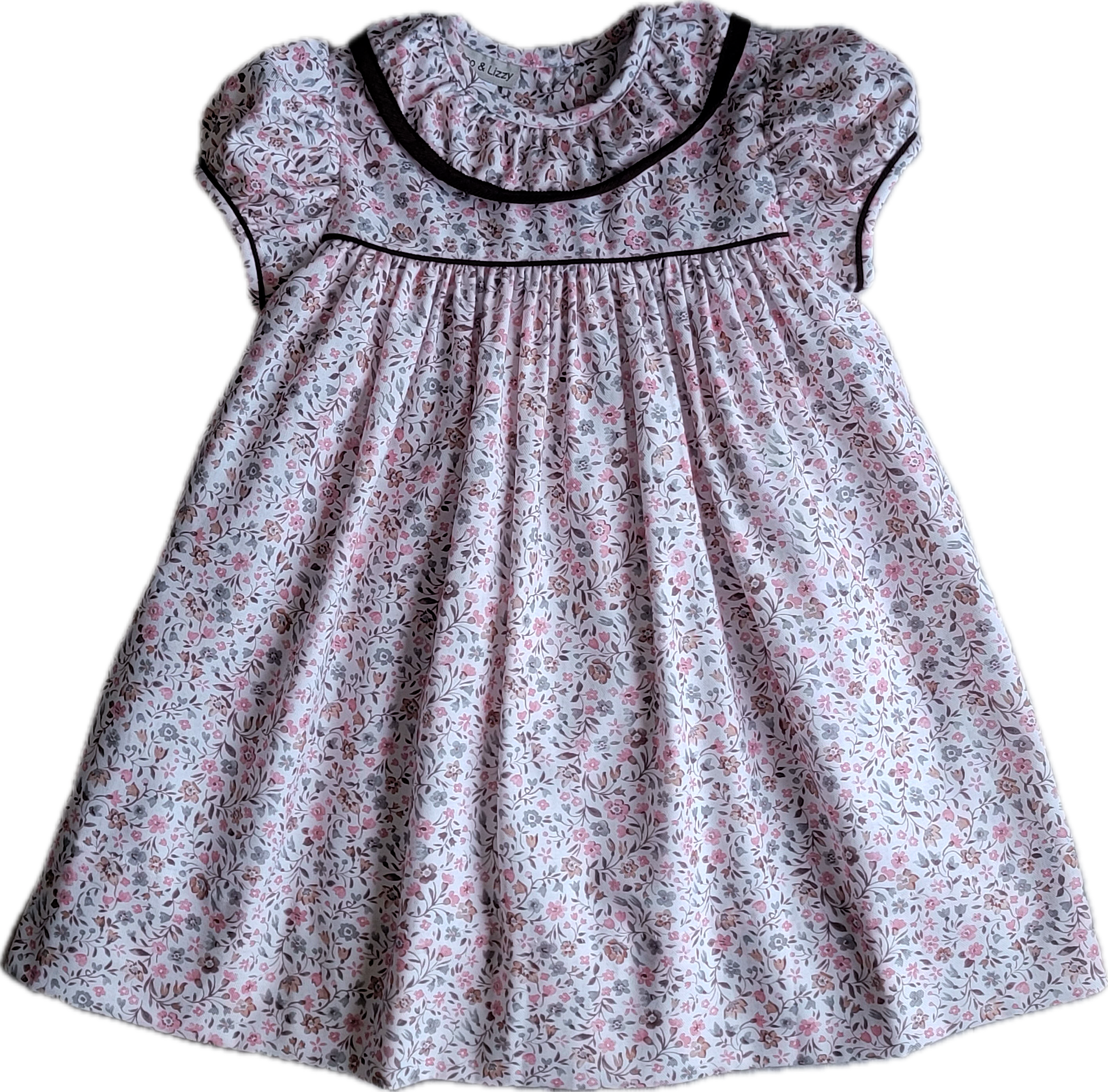Cary Collection Fall Floral and brown Girl's float dress - Little Threads Inc. Children's Clothing